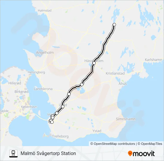 PÅGATÅGEN Train Line Map