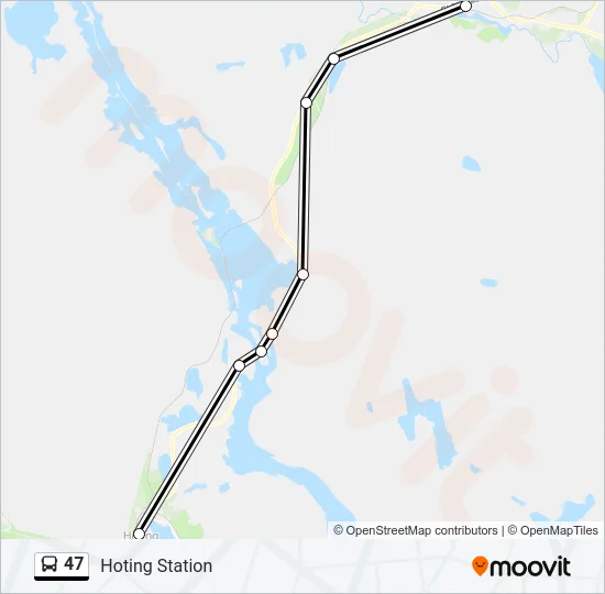47 Bus Line Map