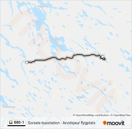 880-1 Bus Line Map