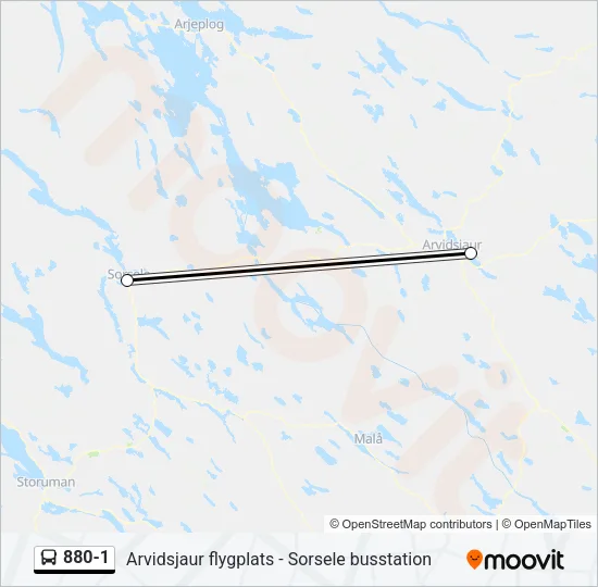 880-1 Bus Line Map