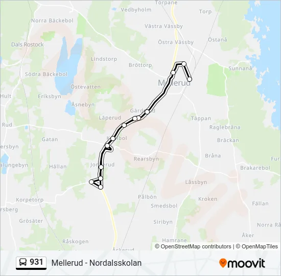 931 Bus Line Map