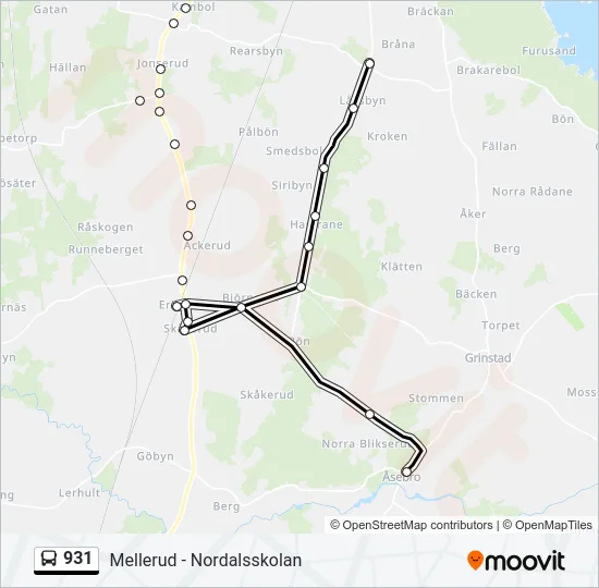 931 Bus Line Map