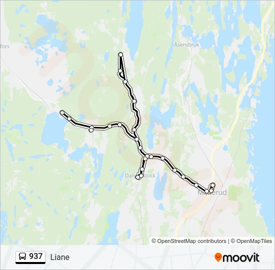937 Bus Line Map