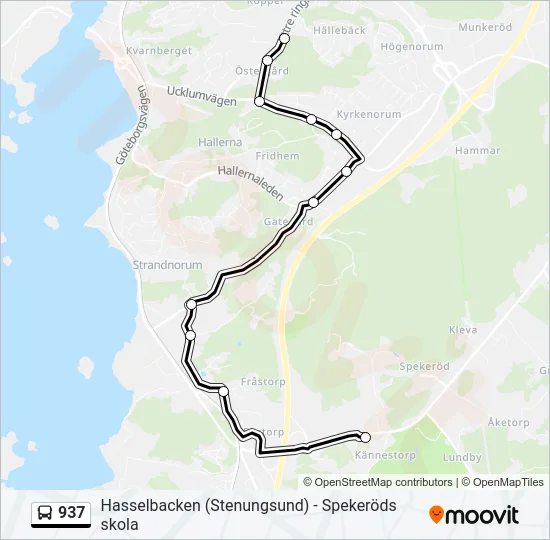 937 Bus Line Map