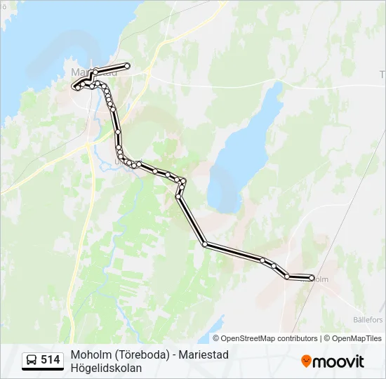 514 Bus Line Map
