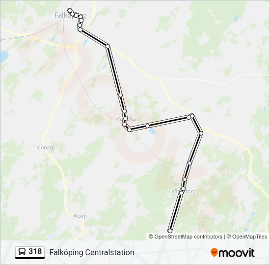 318 Bus Line Map