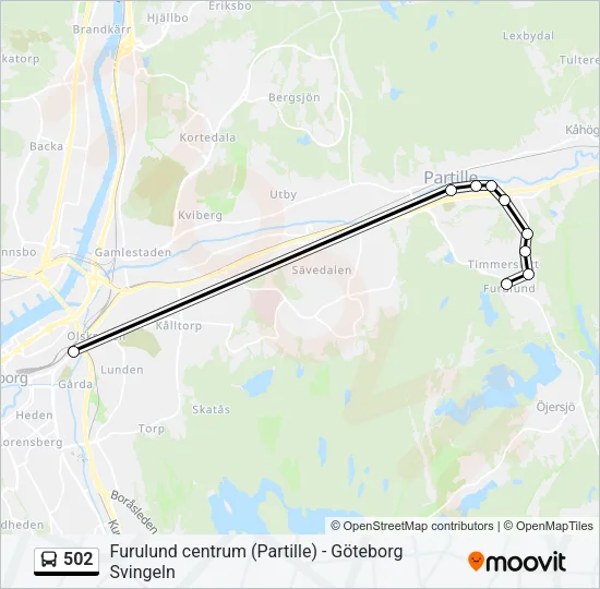 502 Bus Line Map