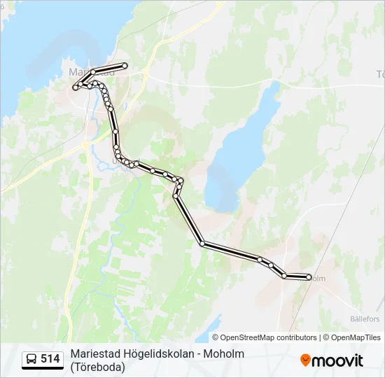 514 Bus Line Map