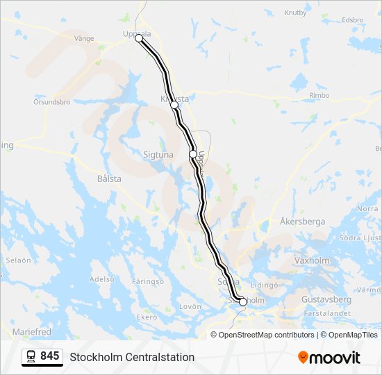 845 Route: Schedules, Stops & Maps - Stockholm Centralstation (Updated)