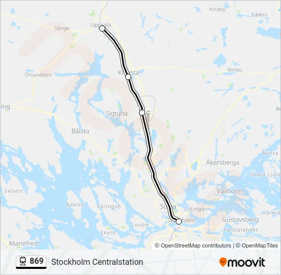 869 Train Line Map