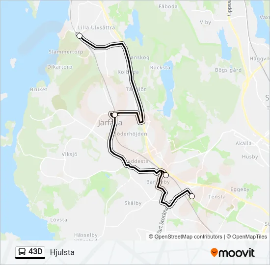 43D Bus Line Map