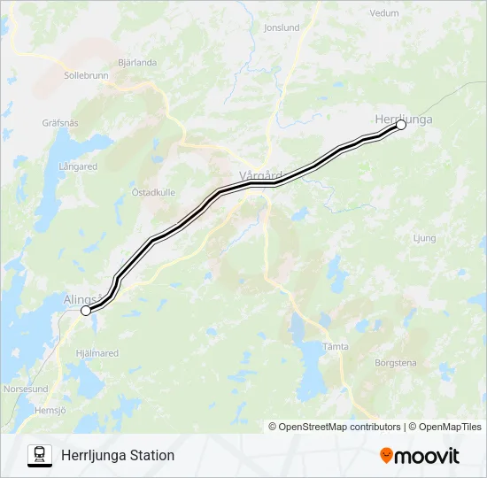 VÄSTTÅGEN  Line Map