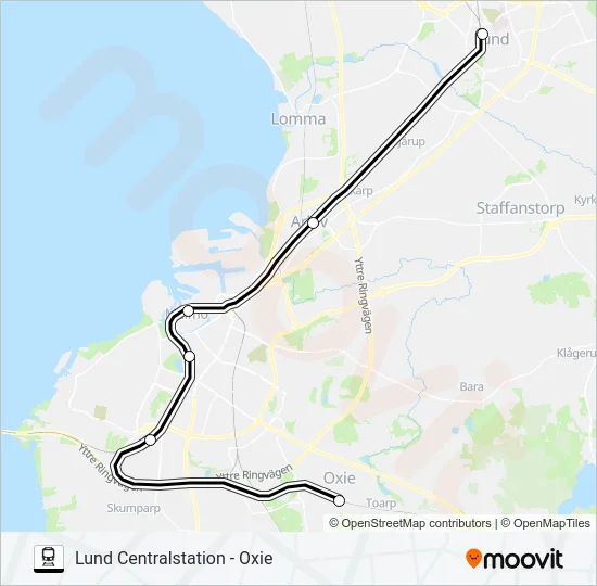 PÅGATÅGEN  Line Map