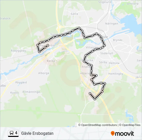 4 Bus Line Map