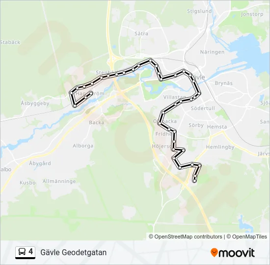 4 Bus Line Map