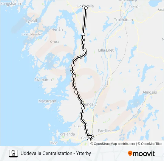 VÄSTTÅGEN  Line Map