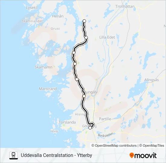 VÄSTTÅGEN  Line Map