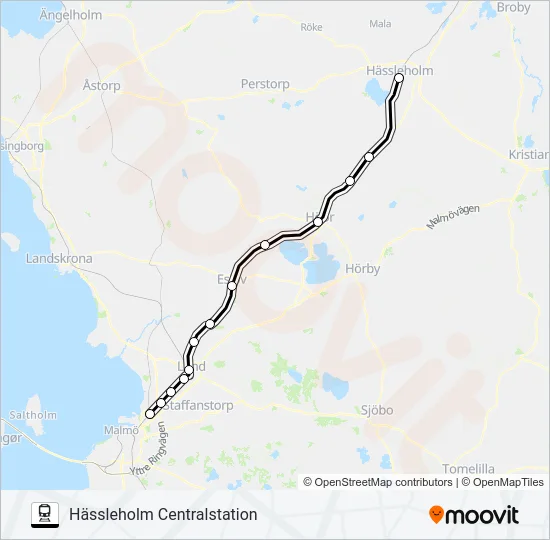 PÅGATÅGEN  Line Map