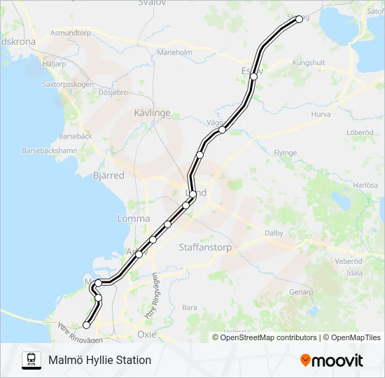 PÅGATÅGEN  Line Map