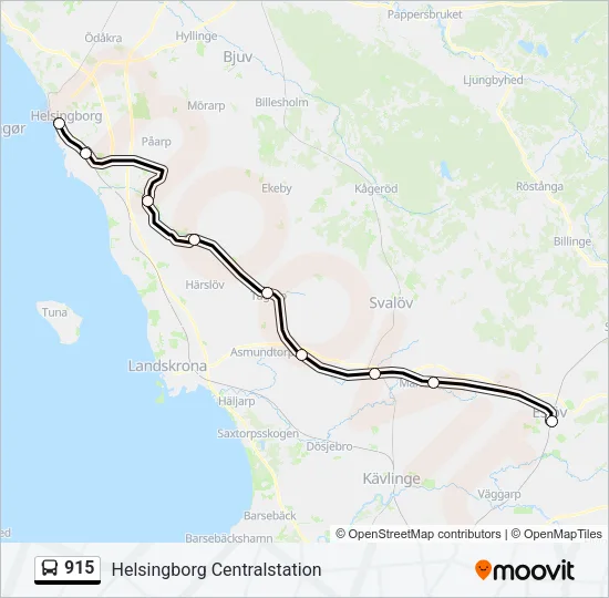 915 Bus Line Map