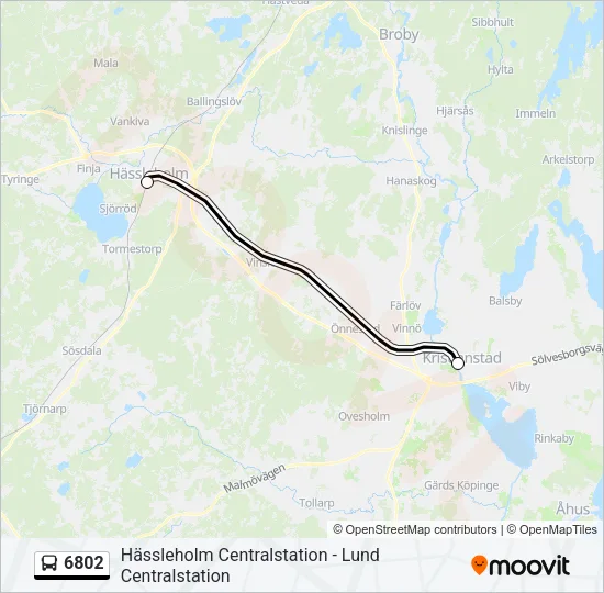 6802 Bus Line Map
