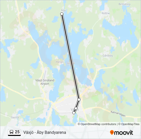 25 Bus Line Map