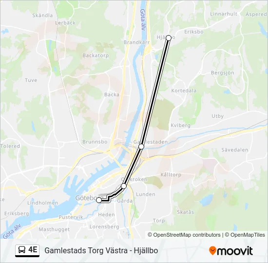 4E Bus Line Map