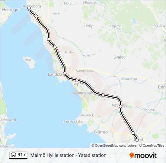 917 Bus Line Map