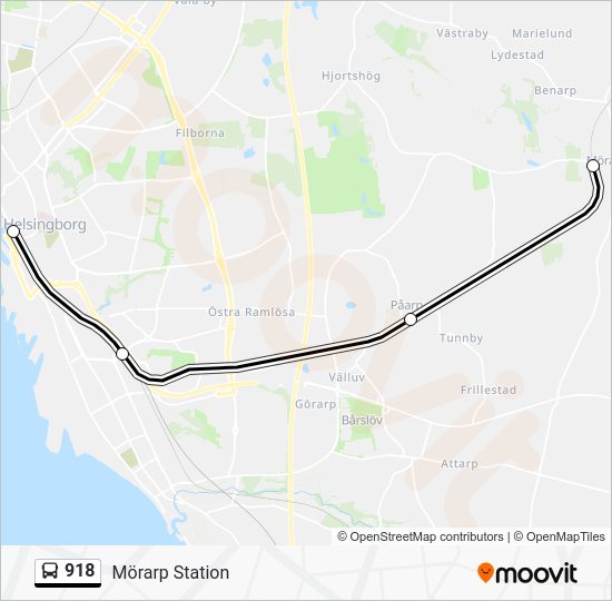 918 Route: Schedules, Stops & Maps - Mörarp Station (Updated)