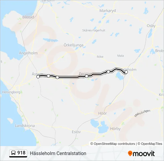 918 Bus Line Map