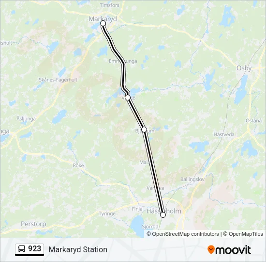 923 Bus Line Map