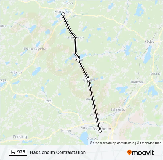 923 Bus Line Map
