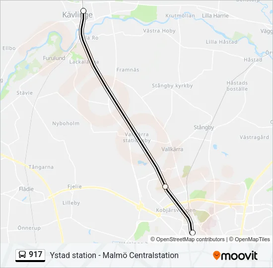 917 Bus Line Map