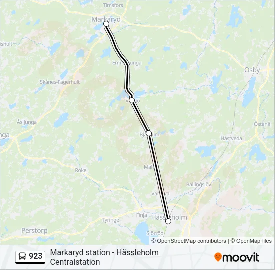 923 Bus Line Map