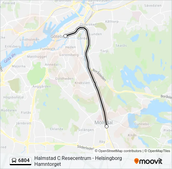 6804 Bus Line Map