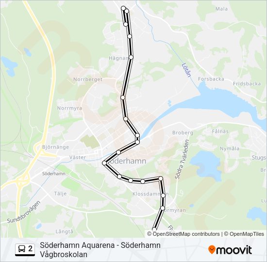 2 Bus Line Map