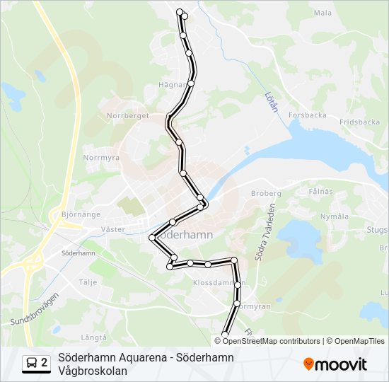 2 Bus Line Map
