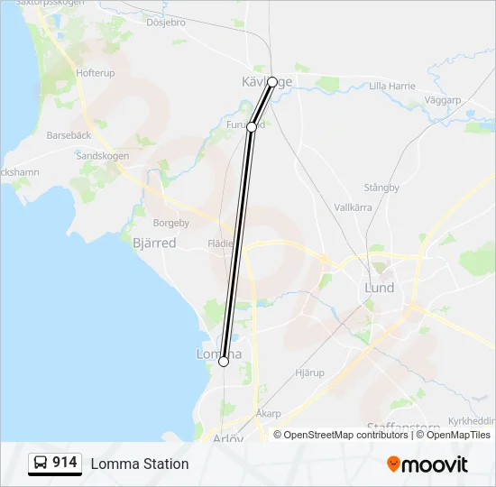 914 Bus Line Map
