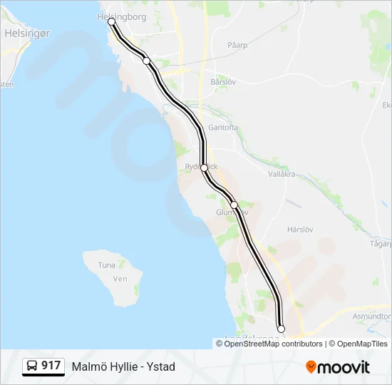 917 Bus Line Map