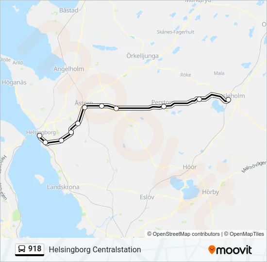 918 Bus Line Map