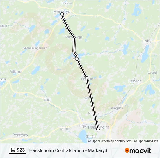 923 Bus Line Map