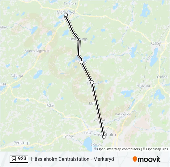 923 Bus Line Map