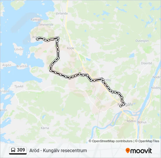 309 Bus Line Map
