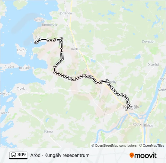 309 Bus Line Map
