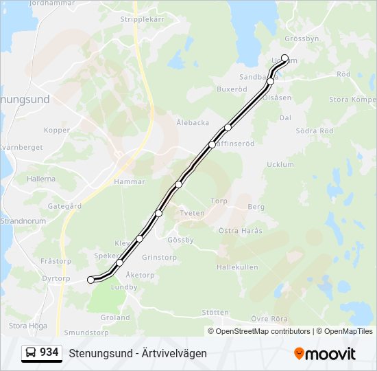 934-route-schedules-stops-maps-ucklum-skola-updated