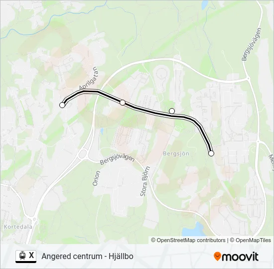 X Light Rail Line Map