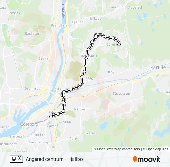 X Light Rail Line Map
