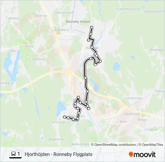 1 Bus Line Map