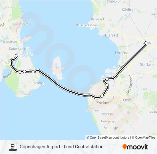 ÖRESUNDSTÅG  Line Map