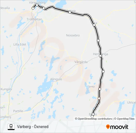VÄSTTÅGEN  Linje karta